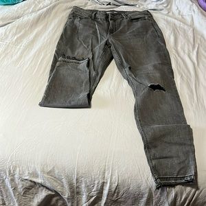 Old Navy, light gray/black skinny jeans